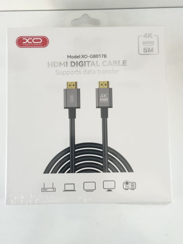 Кабель XO | HDMI - HDMI | 4 K | 5 M