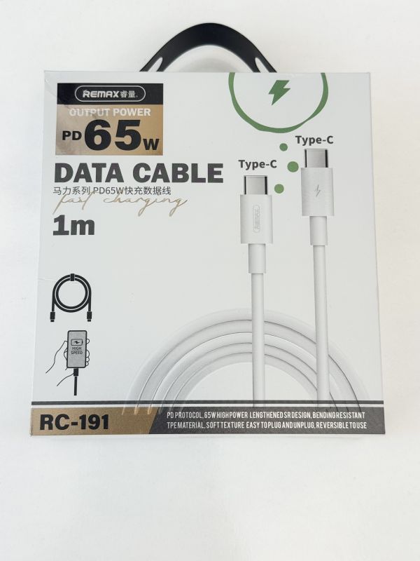 Cablu de încărcare REMAX 65W TYPE-C la TYPE-C - 1M