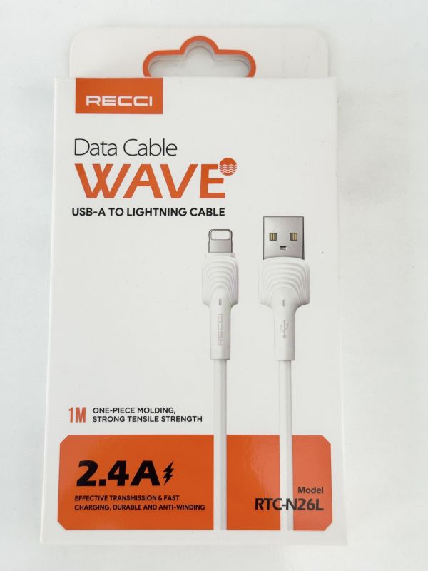 Кабель RECCI - Lithning - USB ,  для iPhone  - 100см